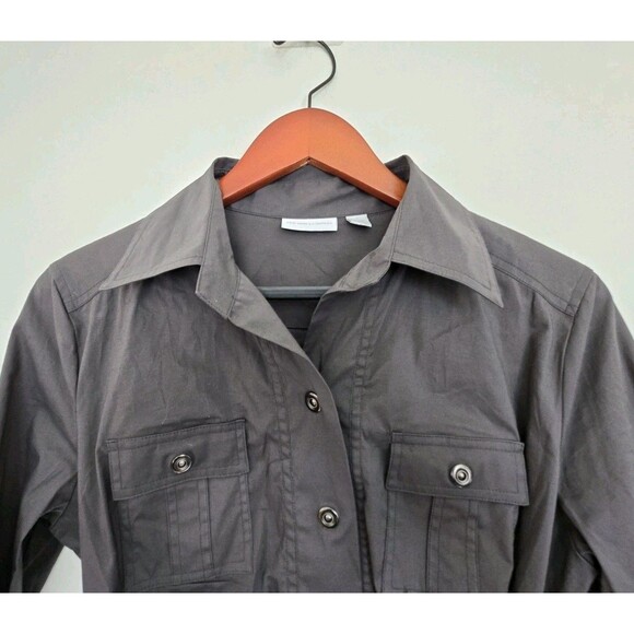 New York & Company Dress Womens 6 Trench Office Business Travel Tactical Belted - Picture 2 of 9